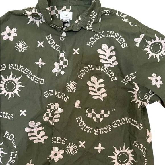 Green Graphic Men's Shirt - Picture 4 of 4